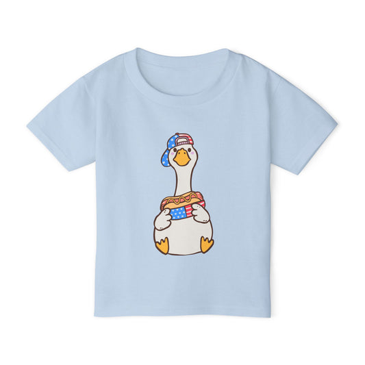 Toddler T-shirt Red White and Blue Young Duck Design
