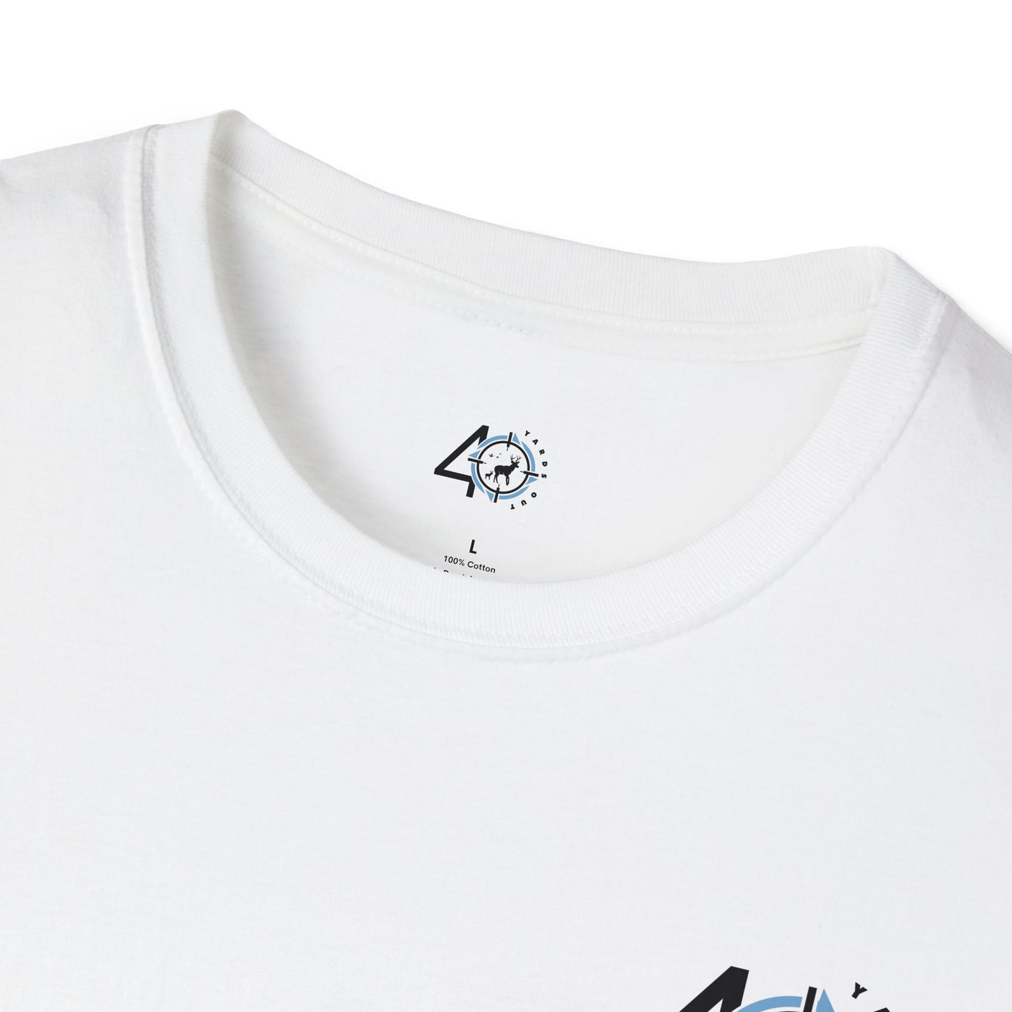 40 Yards Out Antler Deer Unisex Softstyle T-Shirt