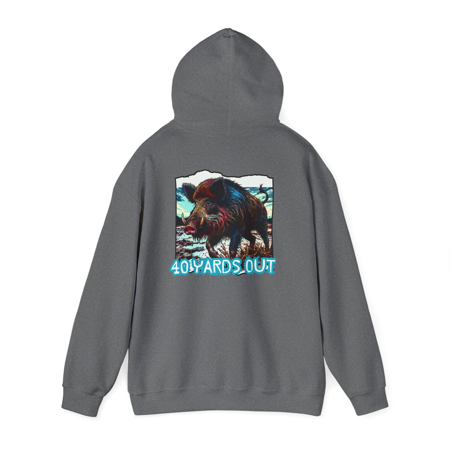 40 YARDS OUT Brand Productions Muddy Boar Heavy Blend™ Hooded Sweatshirt
