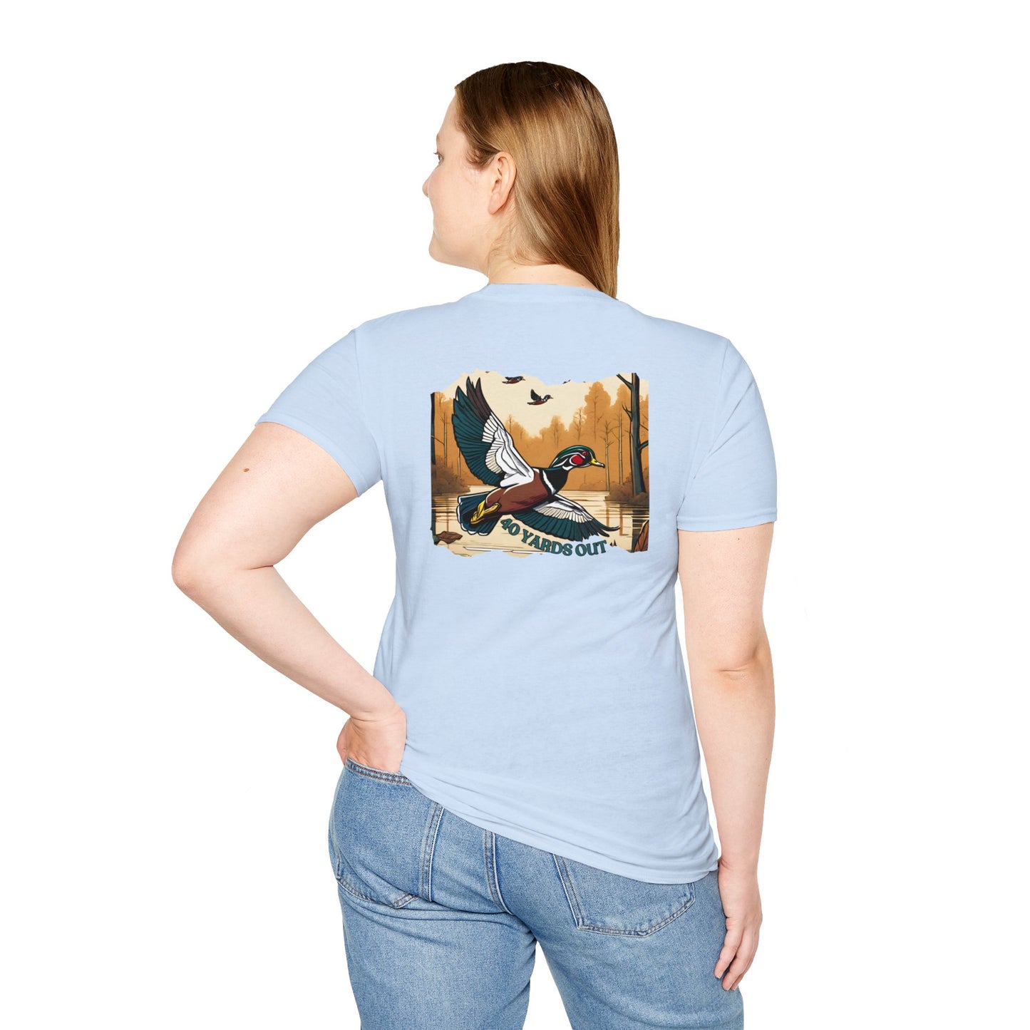 40 Yards Out Wood Duck Unisex Softstyle T-Shirt