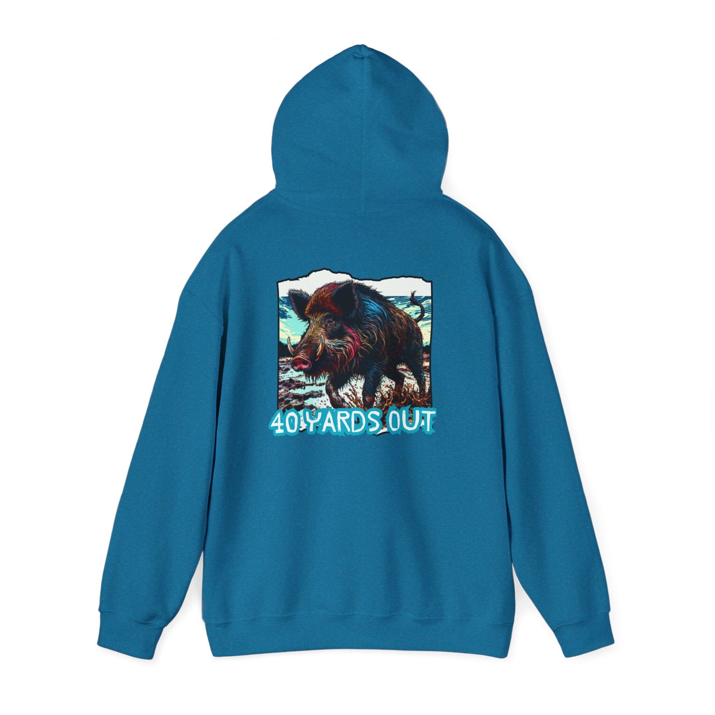 40 YARDS OUT Brand Productions Muddy Boar Heavy Blend™ Hooded Sweatshirt