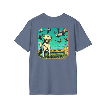 40 Yards Out Yellow Retriever Duck Watch Unisex Softstyle T-Shirt