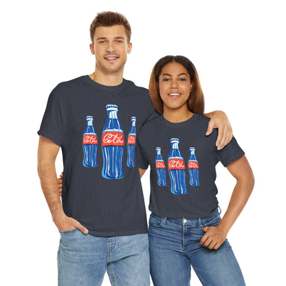 Coca Cola Retro Design Adult Heavy Cotton Tee