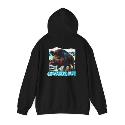 40 YARDS OUT Brand Productions Muddy Boar Heavy Blend™ Hooded Sweatshirt