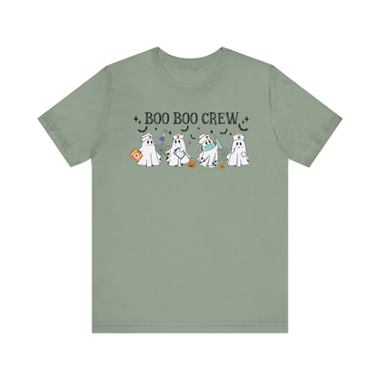 BOO BOO CREW HALLOWEEN NURSE Unisex Jersey Short Sleeve Tee