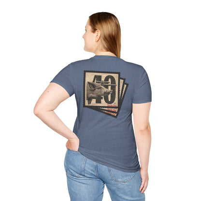 40 Yards Out Hog Hunt Unisex Softstyle T-Shirt