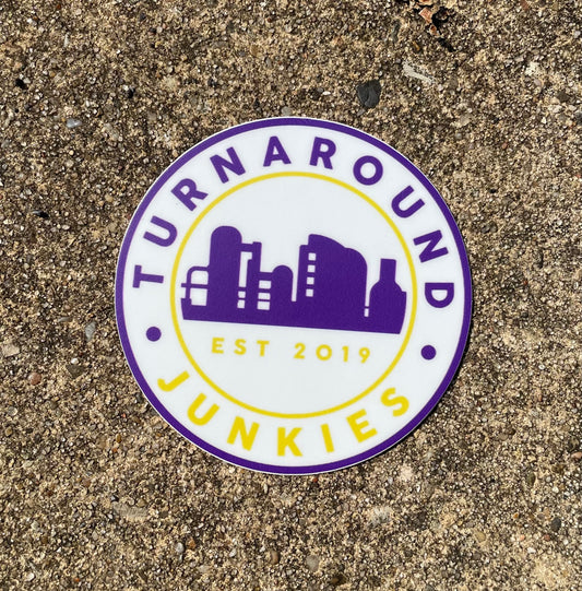 CIRCLE TURNAROUND JUNKIES STICKER